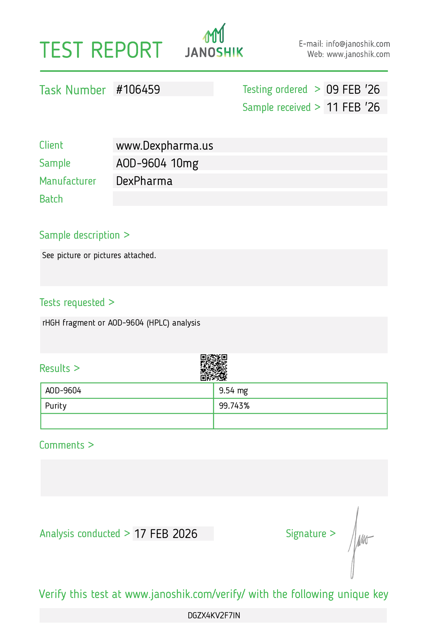 AOD-9604 10MG – FRASCO + DILUENTE