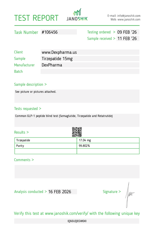 TIZERPATIDE 15MG – FRASCO + DILUENTE