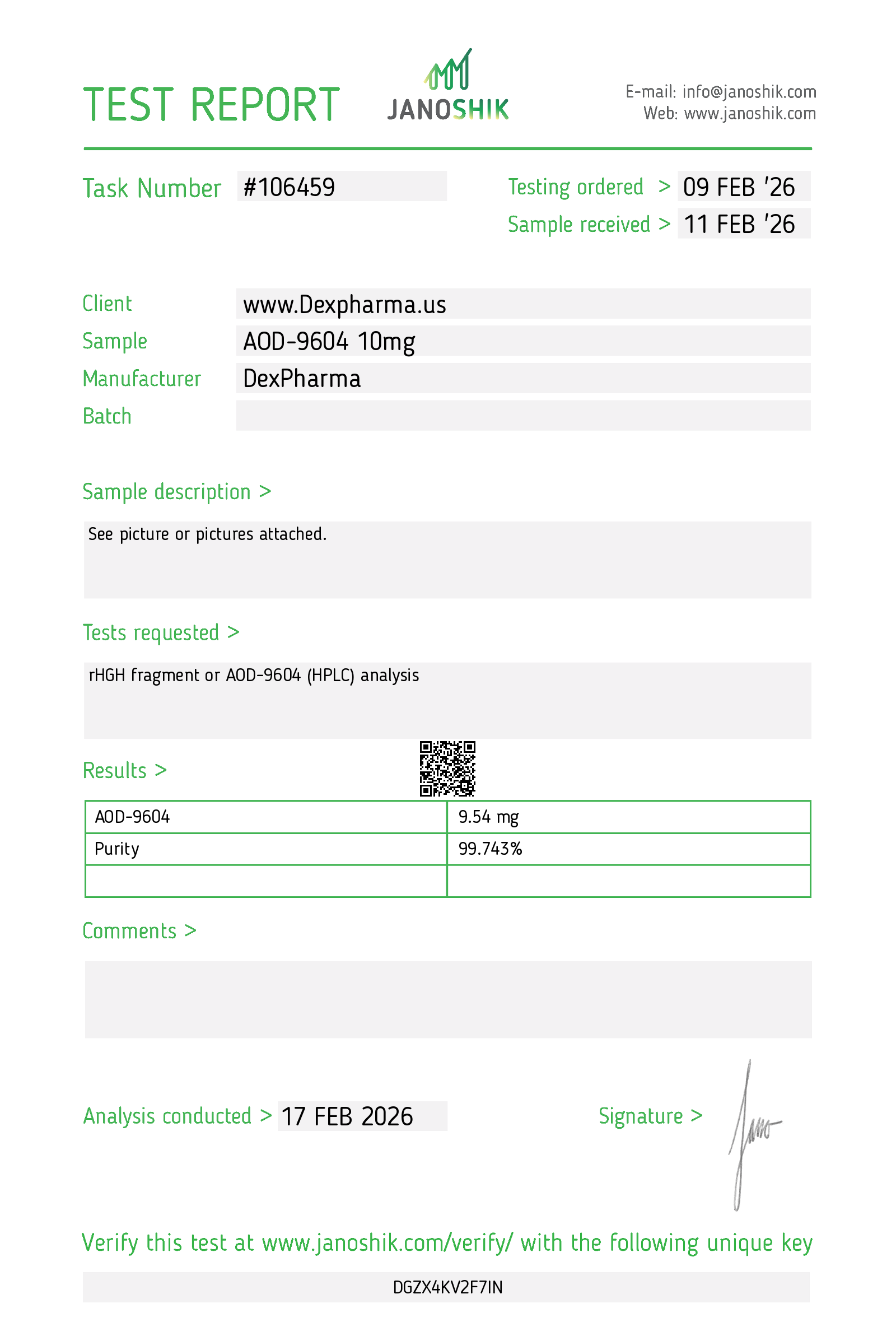 AOD-9604 10MG – FRASCO + DILUENTE