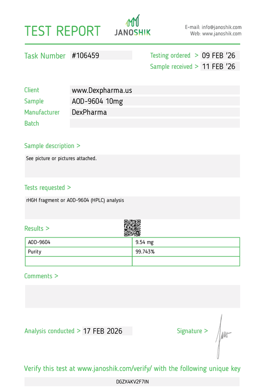 AOD-9604 10MG – FRASCO + DILUENTE